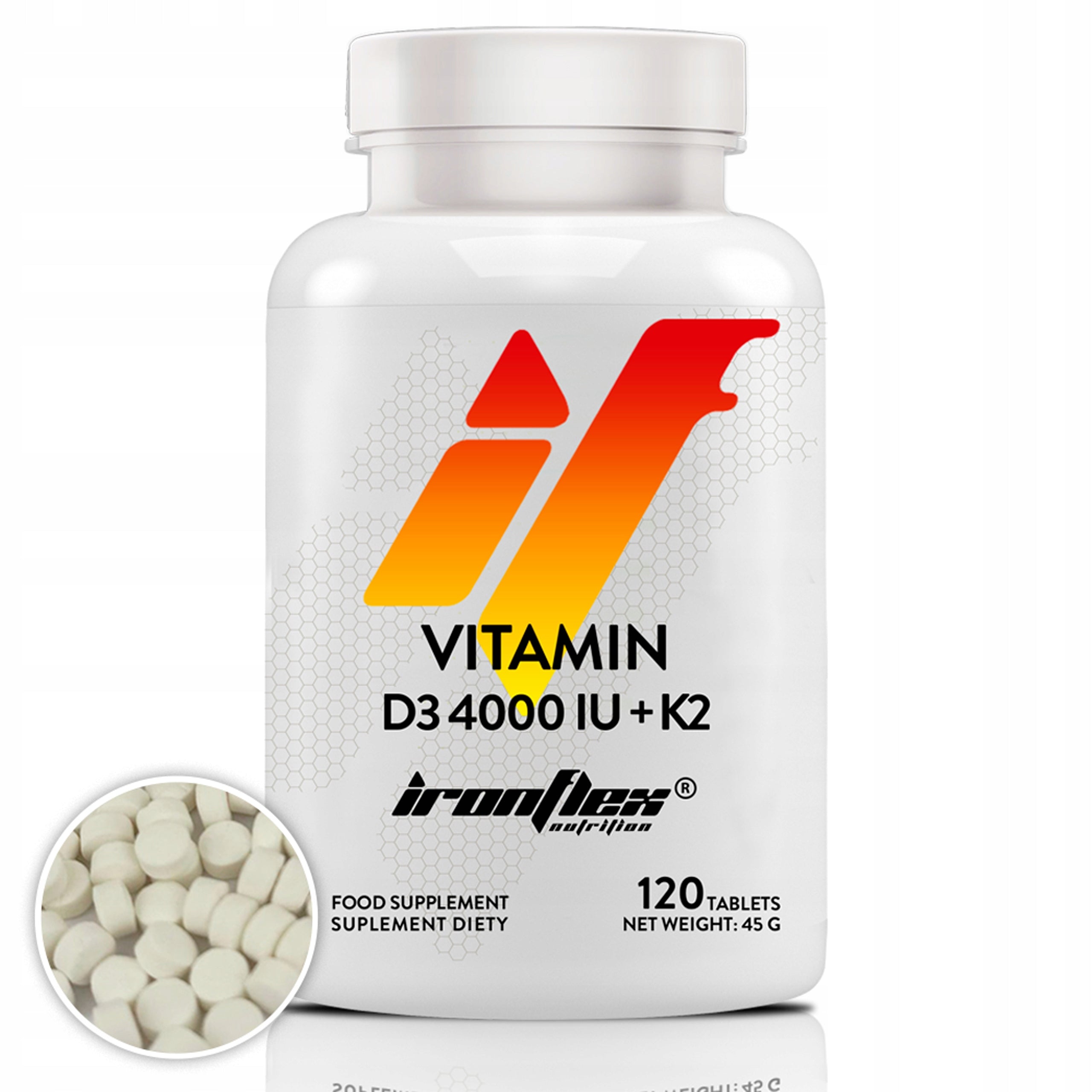 IRONFLEX VITAMIN D3 4000 IU + K2 MK7 120 tablets VITAMIN D3