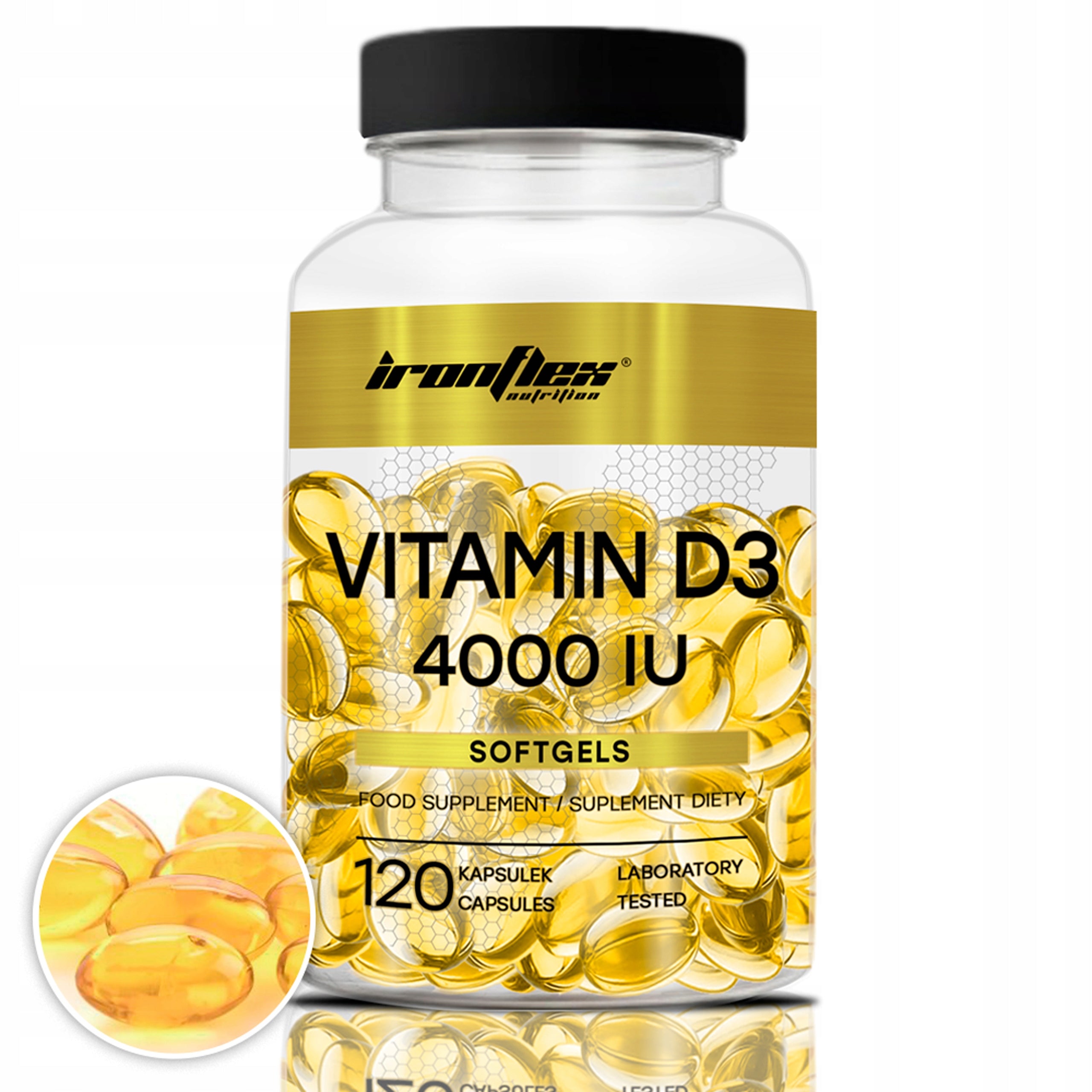 IRONFLEX VITAMIN D3 4000IU 120 capsules VITAMIN D3 FOR BONE RESISTANCE TEETH