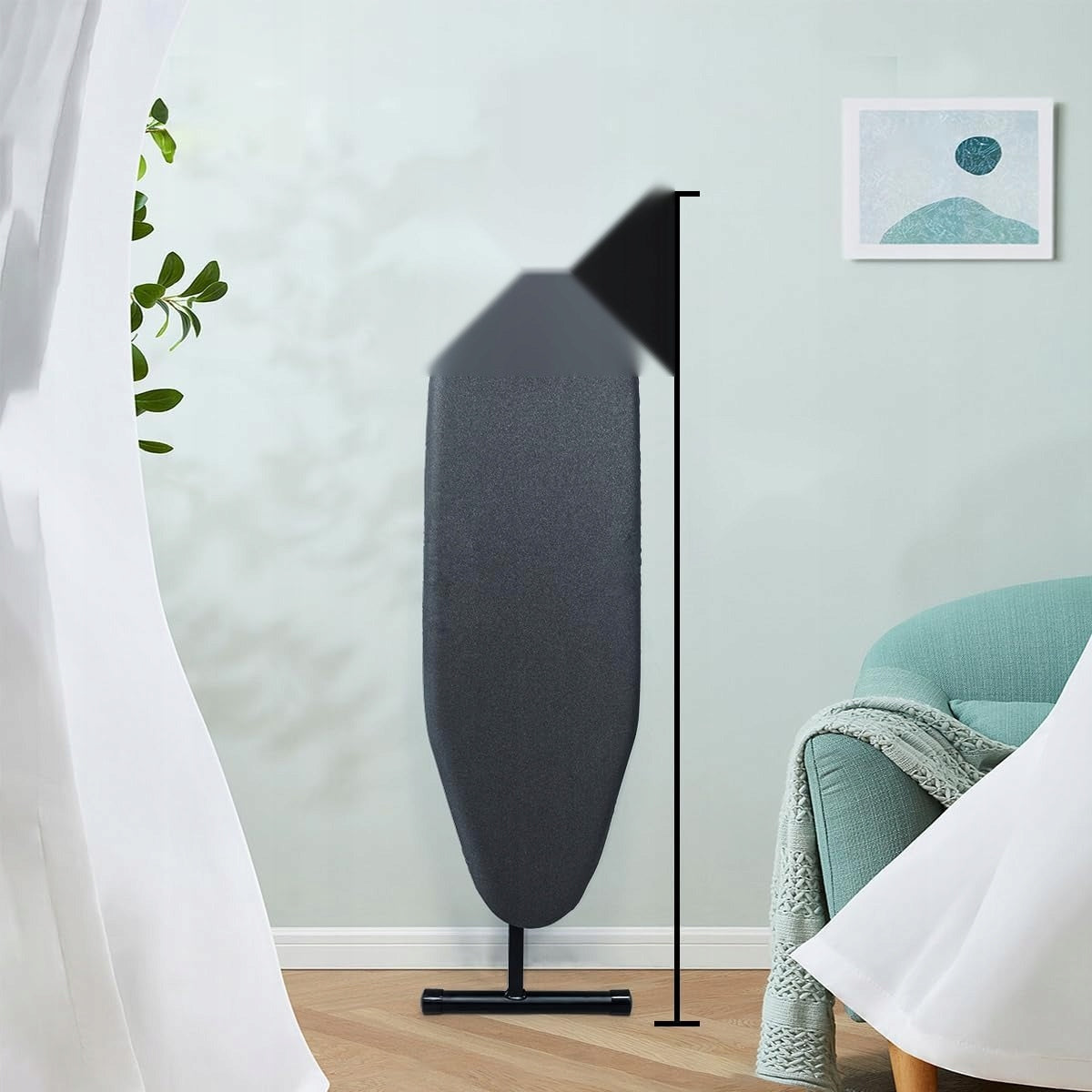 IRONING BOARD 31X91CM FOLDING LIGHT BLACK ADJUSTABLE WITH SHELF EAN (GTIN) 5908107845775