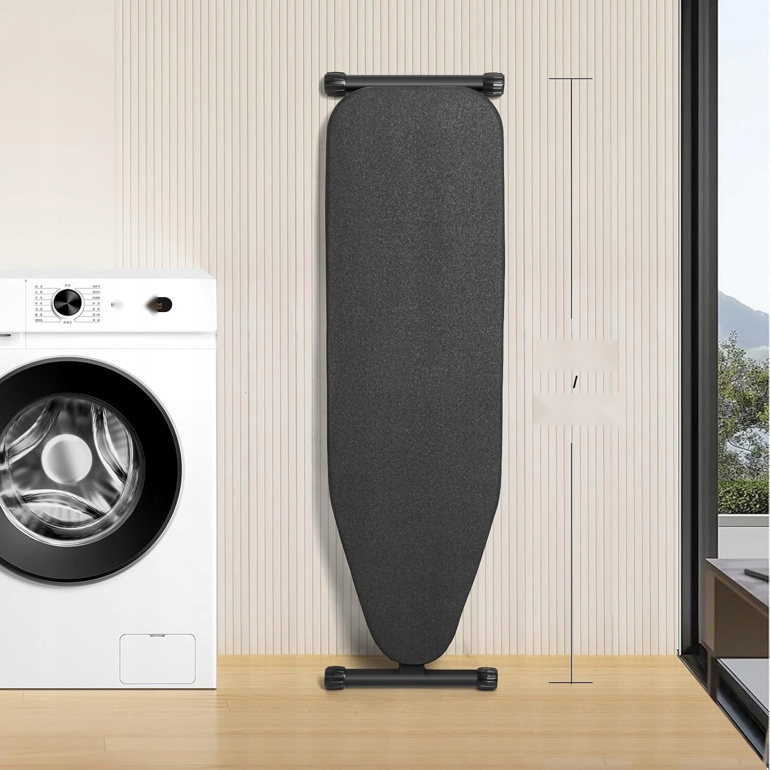 IRONING BOARD BLACK ADJUSTABLE HEIGHT 110X33CM FOLDED STABLE LARGE Kind Other