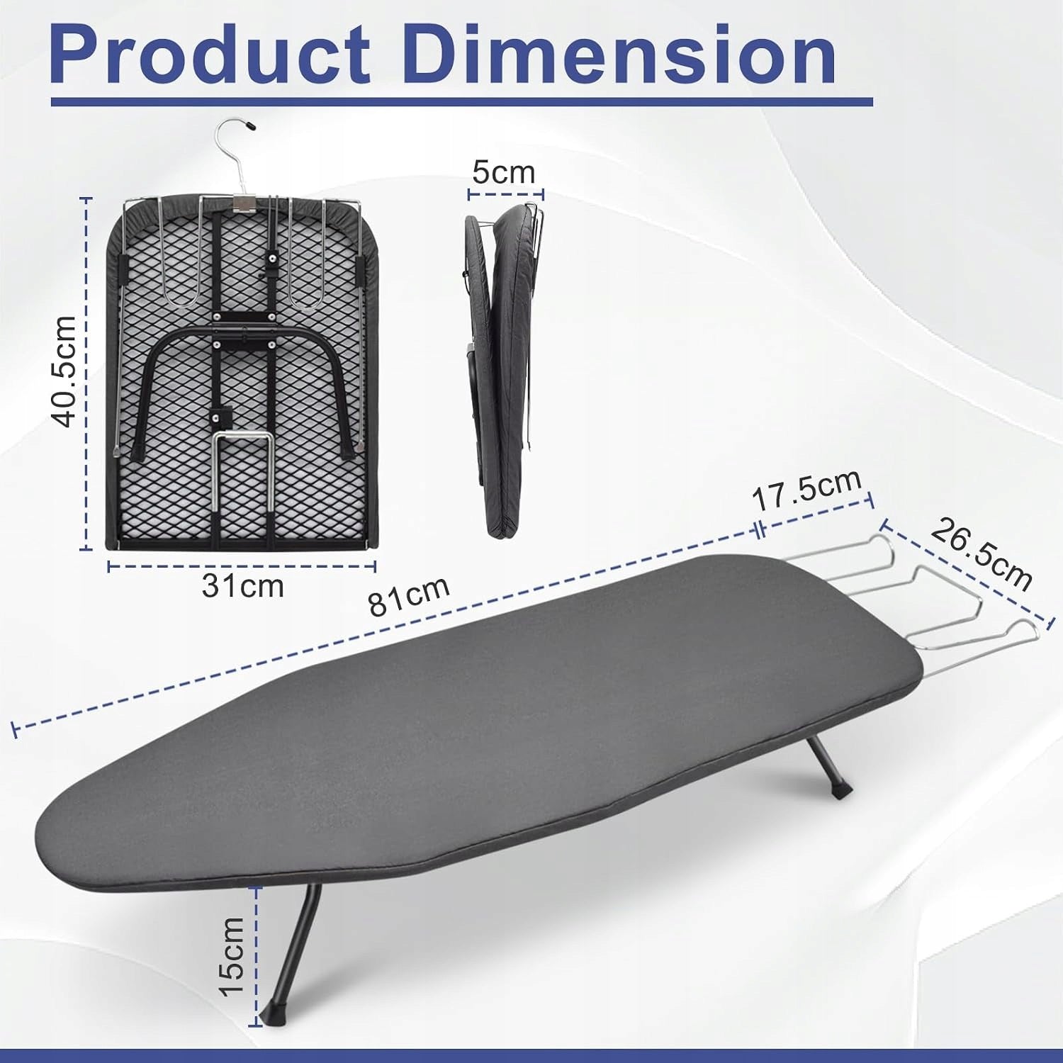 IRONING BOARD FOLDING 81X31X15CM METAL BREATHABLE WITH SHELF Brand no brand