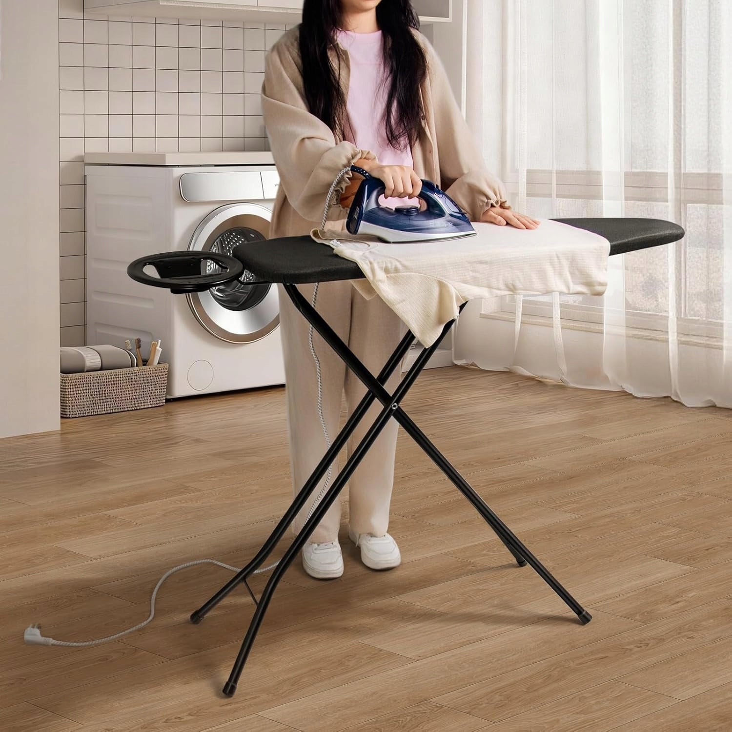 IRONING BOARD FOLDING STEEL TOP HEIGHT ADJUSTMENT 97X30CM Kind Other