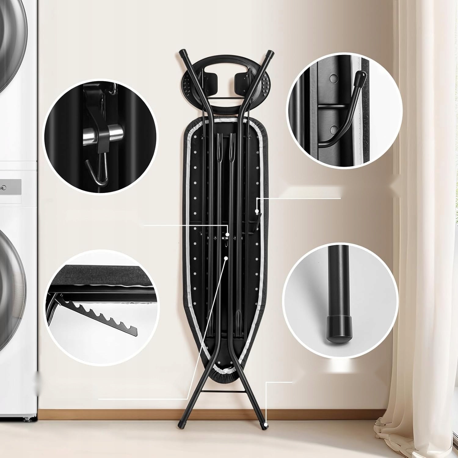 IRONING BOARD FOLDING STEEL TOP HEIGHT ADJUSTMENT 97X30CM Manufacturer code 5908107845713