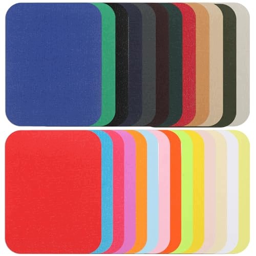 IRONING PATCHES 26 PIECES COLORFUL SELF-ADHESIVE FABRIC GIFT Brand no brand