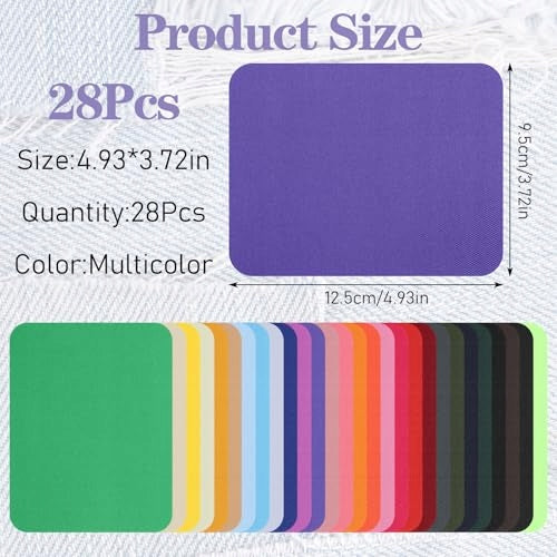 IRONING PATCHES COLORFUL SET OF 28 PCS FABRIC DIY CLOTHES for Kids Manufacturer code Bez marki