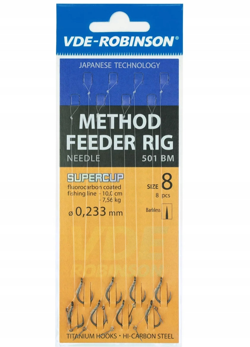 IRREPLACEABLE Feeder Leader M501BM with Bayonet - Barbless Hook #12