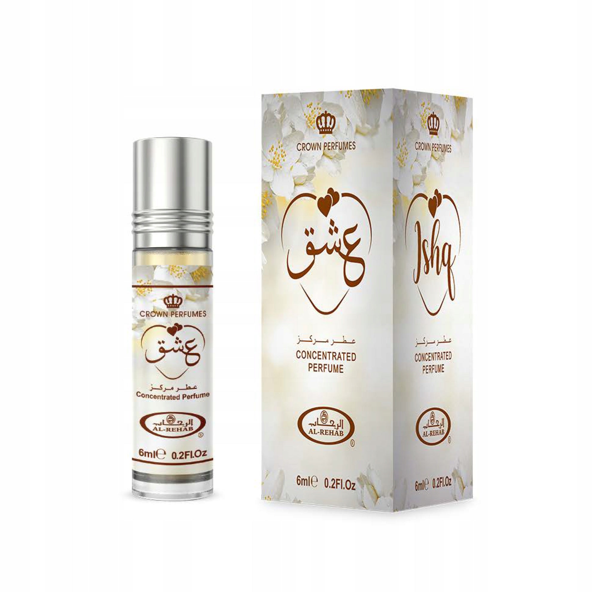 ISHQ ARABIC PERFUME IN JASMINE VANILLA OIL ELEGANT 6 ml AL REHAB Packaging status original