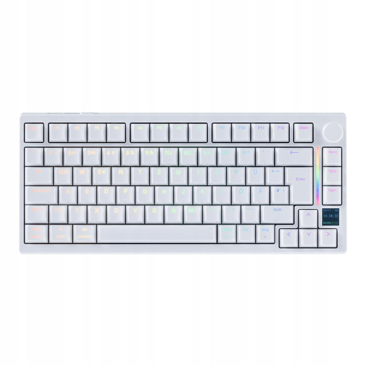 ISO DE 75% Wireless Mechanical Gaming Keyboard with TFT RGB Screen
