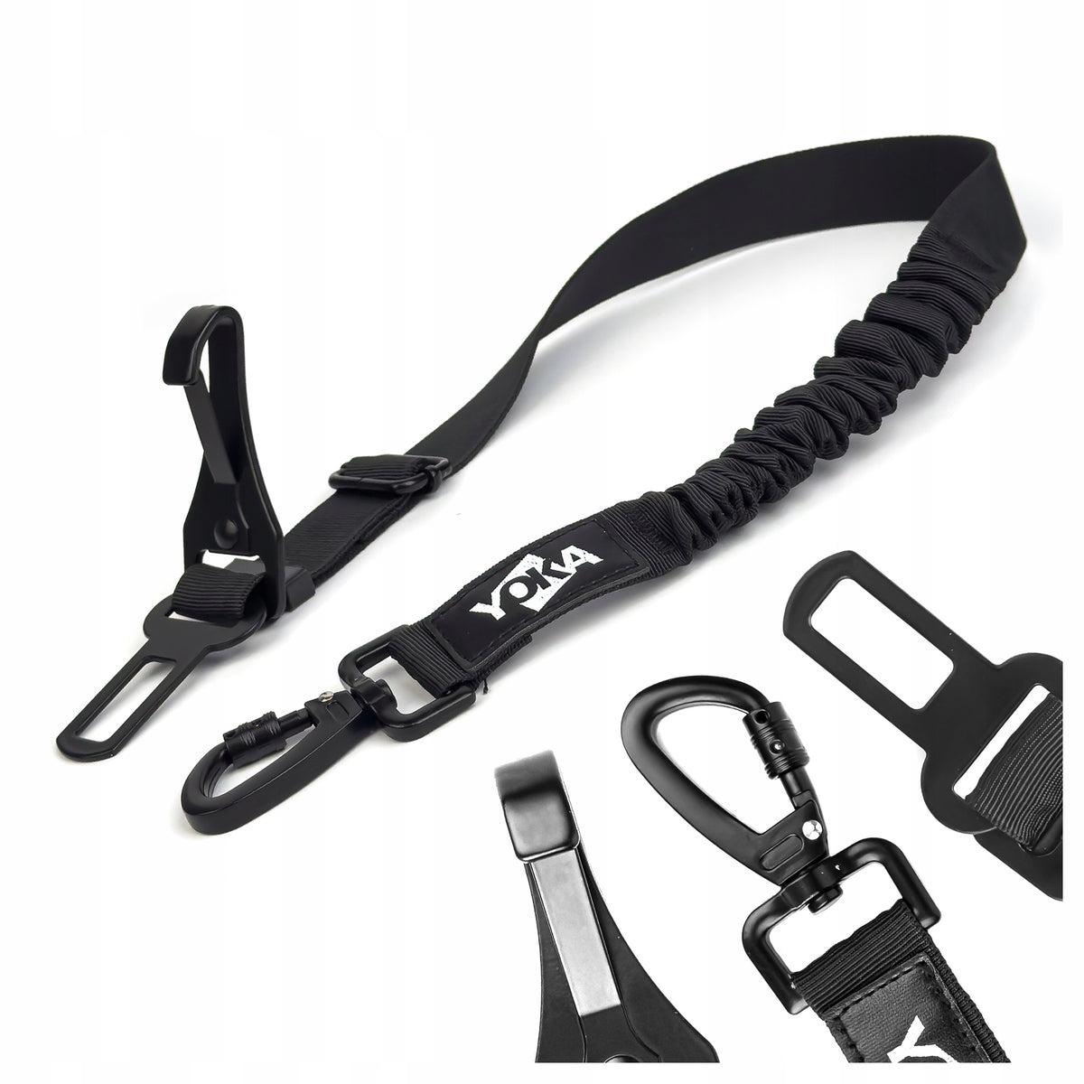 ISOFIX LANYARD FOR DOG FOR CAR with Shock Absorber 2in1 Seat Belt