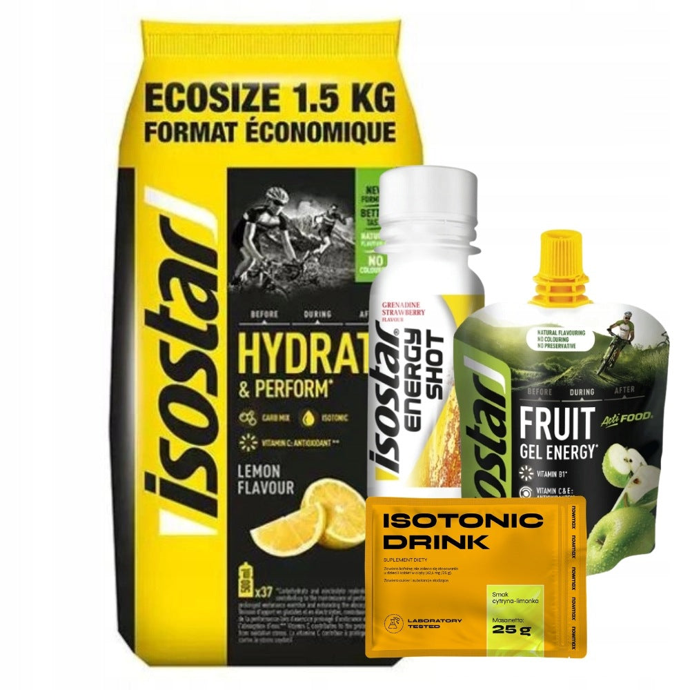 ISOSTAR CONCENTRATE 1500g IZOTONIK HYDRATION+ nowmax ISOTONIC DRINK 25g Expiration date at least six months from the date of purchase