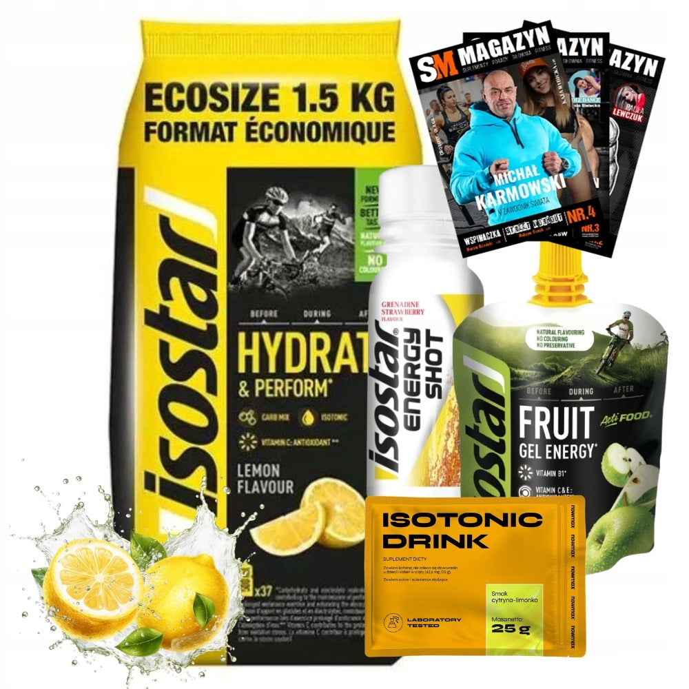 ISOSTAR CONCENTRATE 1500g IZOTONIK HYDRATION+ nowmax ISOTONIC DRINK 25g
