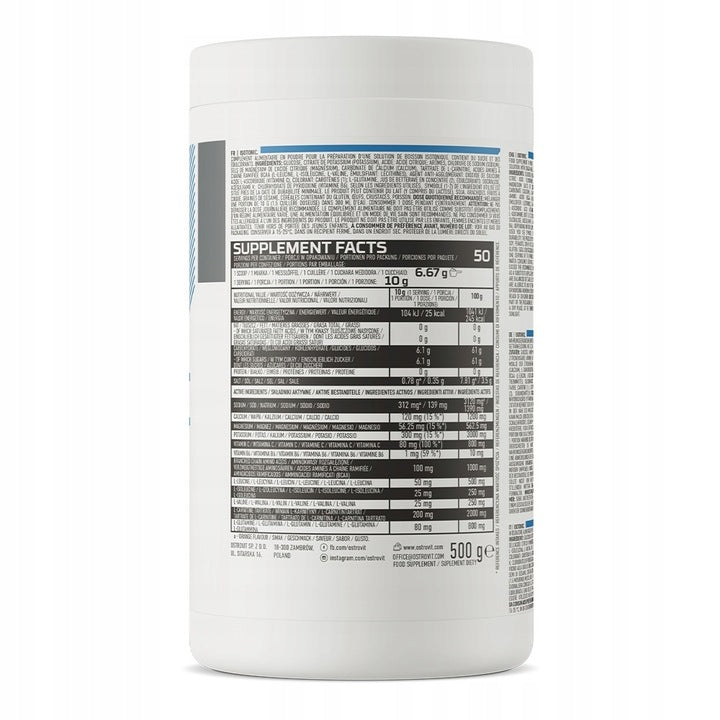 ISOTONIC POWDER WITH BCAA OSTROVIT PEAR 500G Packaging status original