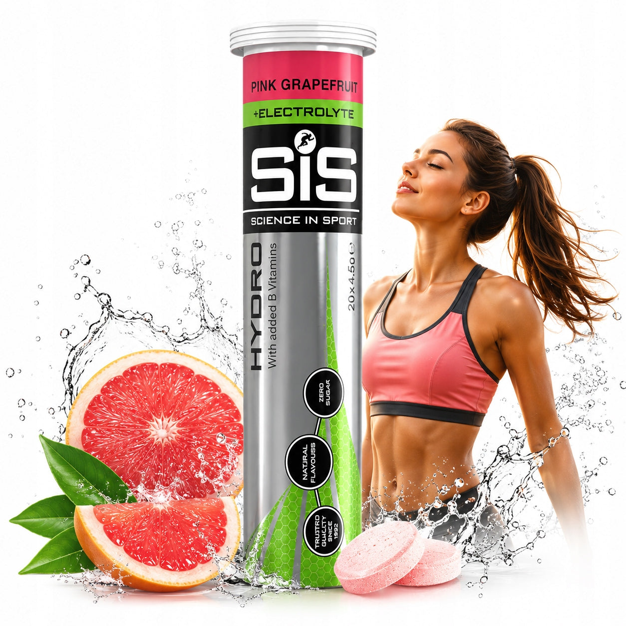 ISOTONIC TABLETS SIS ELECTROLYTES POTASSIUM MAGNET VITAMIN B HYDRATION SODIUM