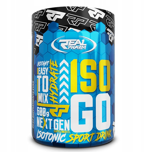 ISOTONIC carbohydrates vitamin ENERGY Real Pharm ISO GO 600g PEACH ORANGE Packaging status original