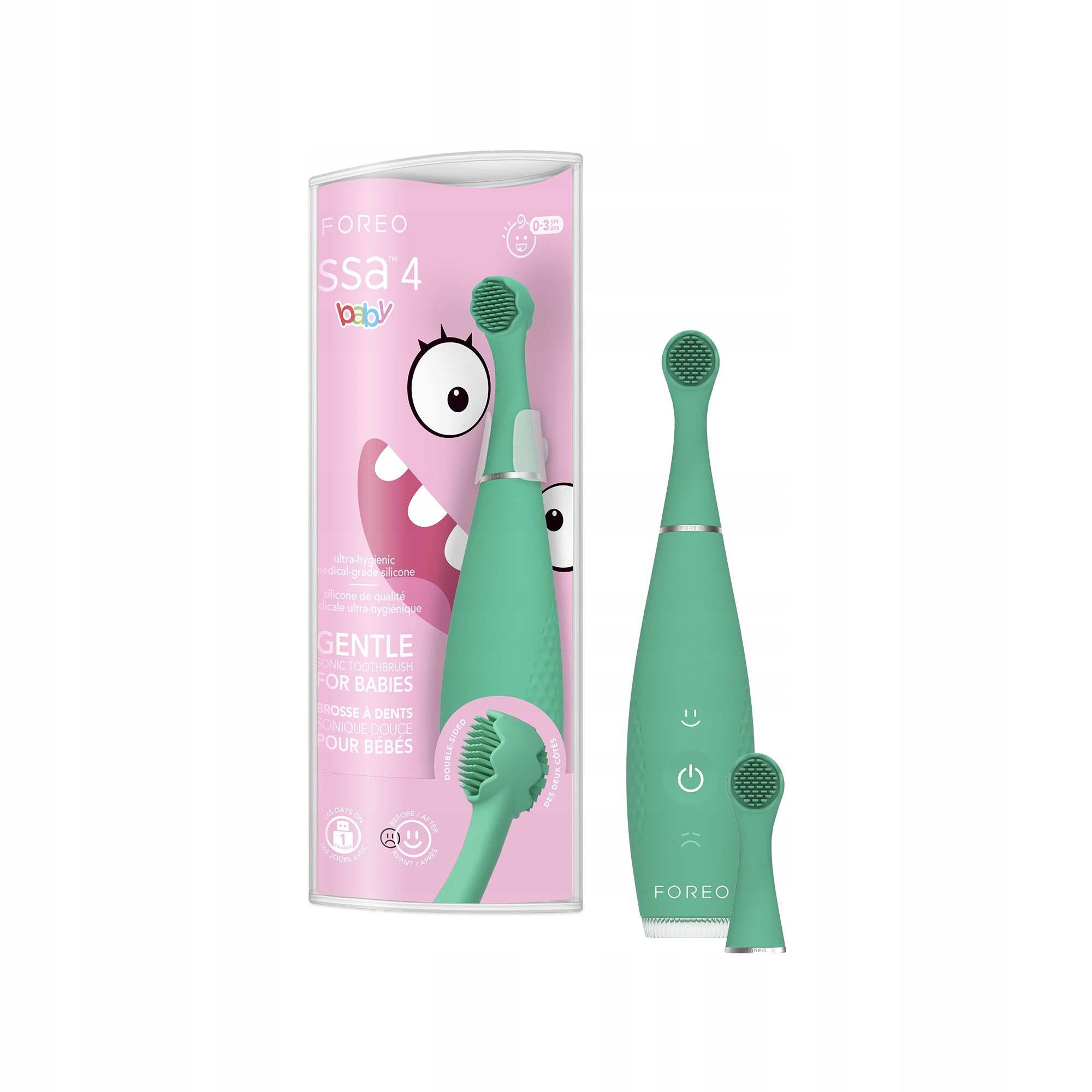 ISSA 4 baby Kiwi Green & ISSA baby Brush Head Kiwi Green Bundle