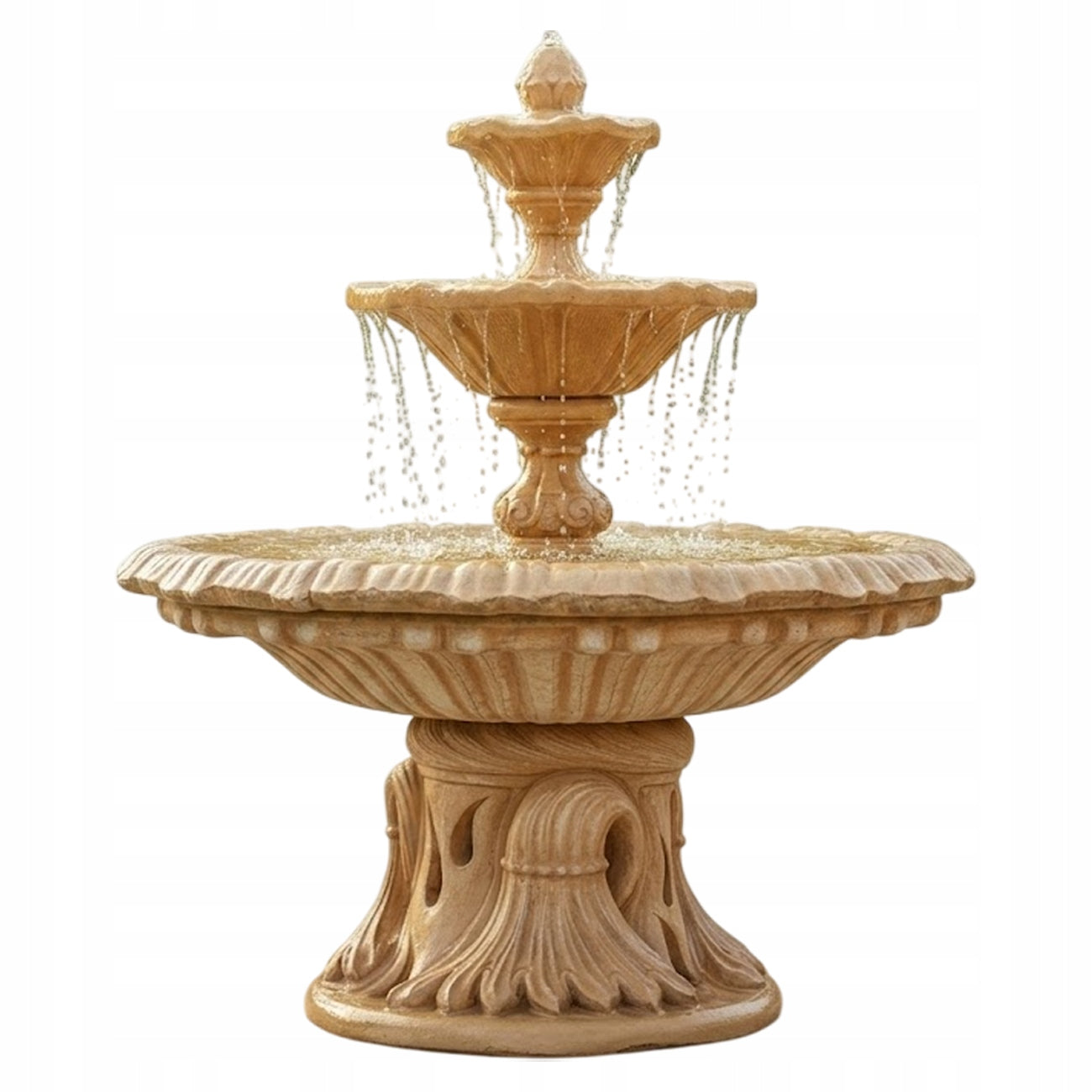 ITALIAN CONGLOMERATE GARDEN FOUNTAIN, CONCRETE GARDEN FIGURE