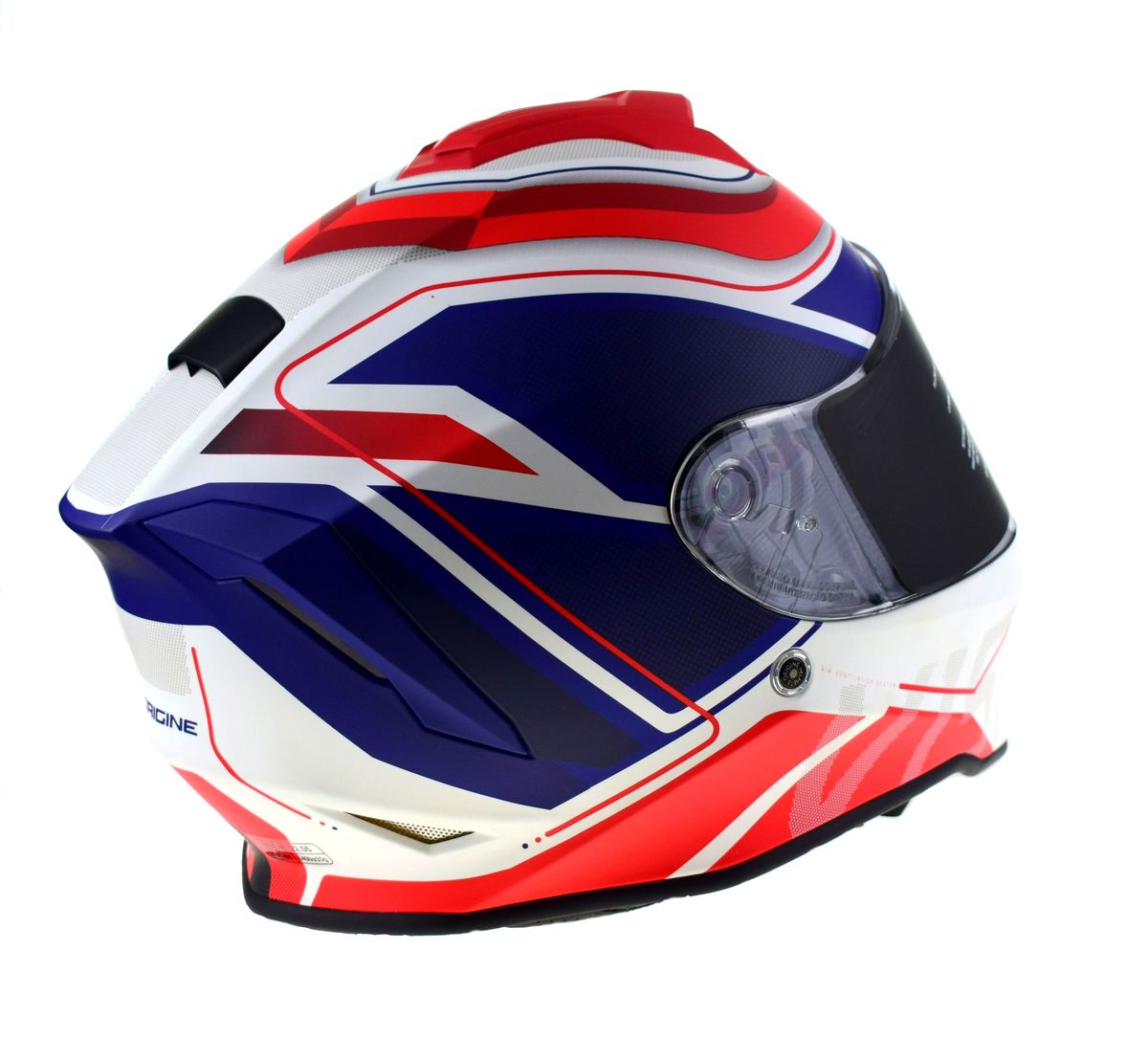 ITALIAN INTEGRAL HELMET ORIGINE DINAMO GALAXI BLUE AND WHITE RED L Packaging status original