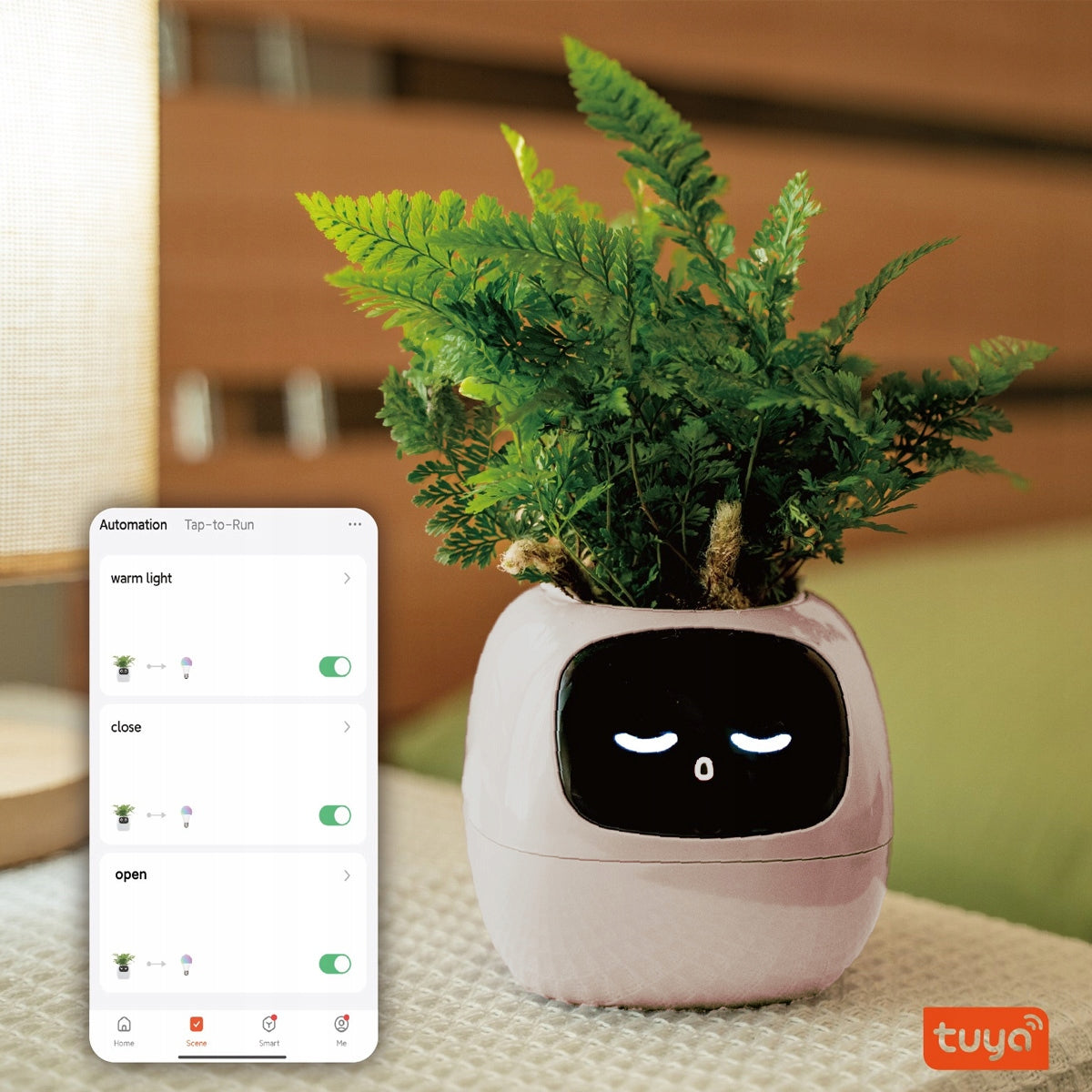 IVY PLANTER Flower Pot Smart Cover SMART Planter Gardening Tips Manufacturer code PLANTSIO inteligentna doniczka IVY różowa