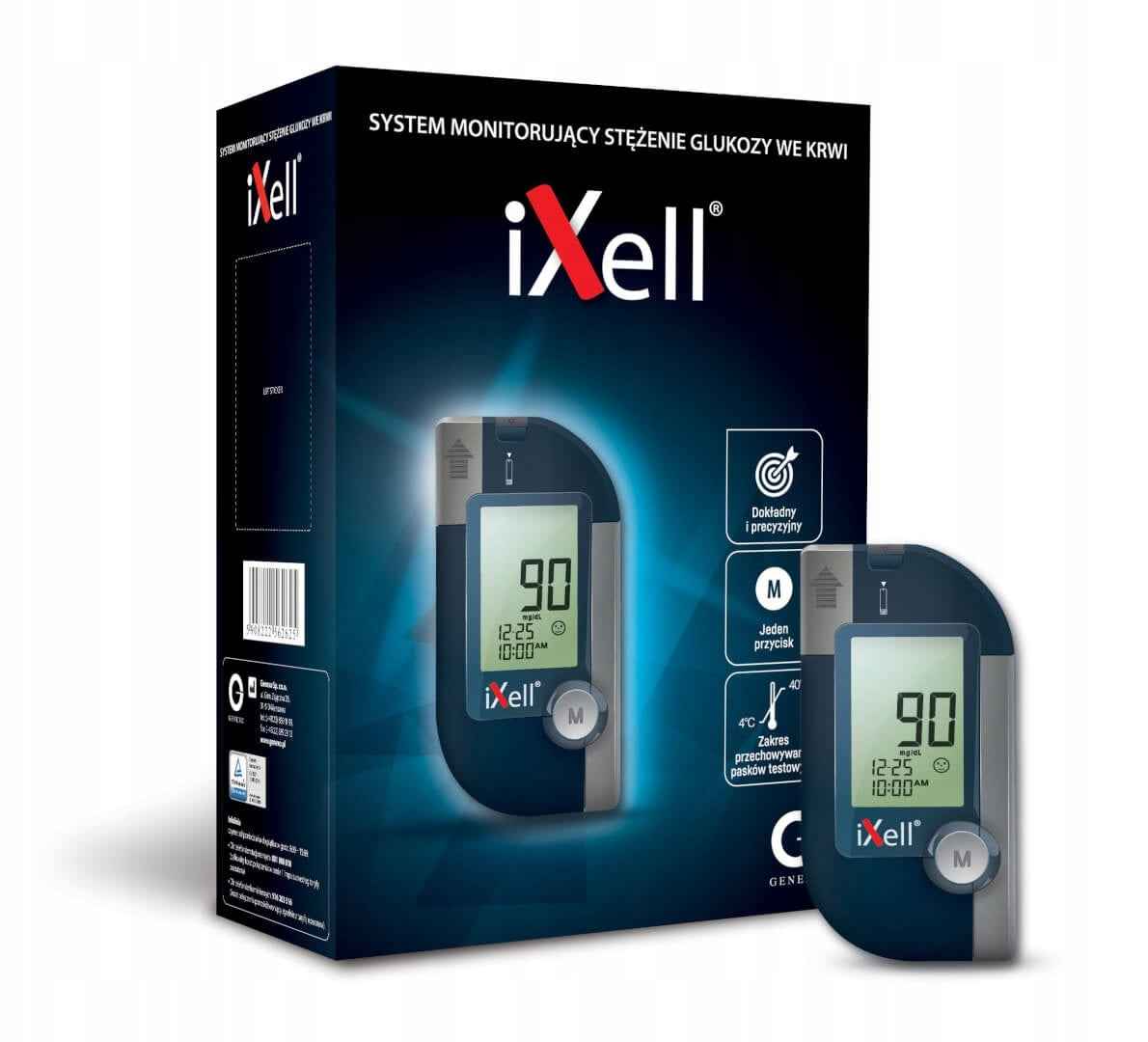 IXELL GLUCOSE METER + TEST STRIPS + LANCET + LANCETS + CONTROL FLUID Medical device yes