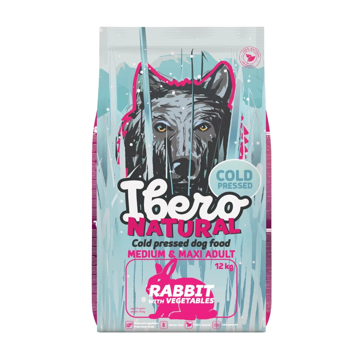 Ibero Cold Pressed Dog Adult Medium & Maxi Rabbit 12kg