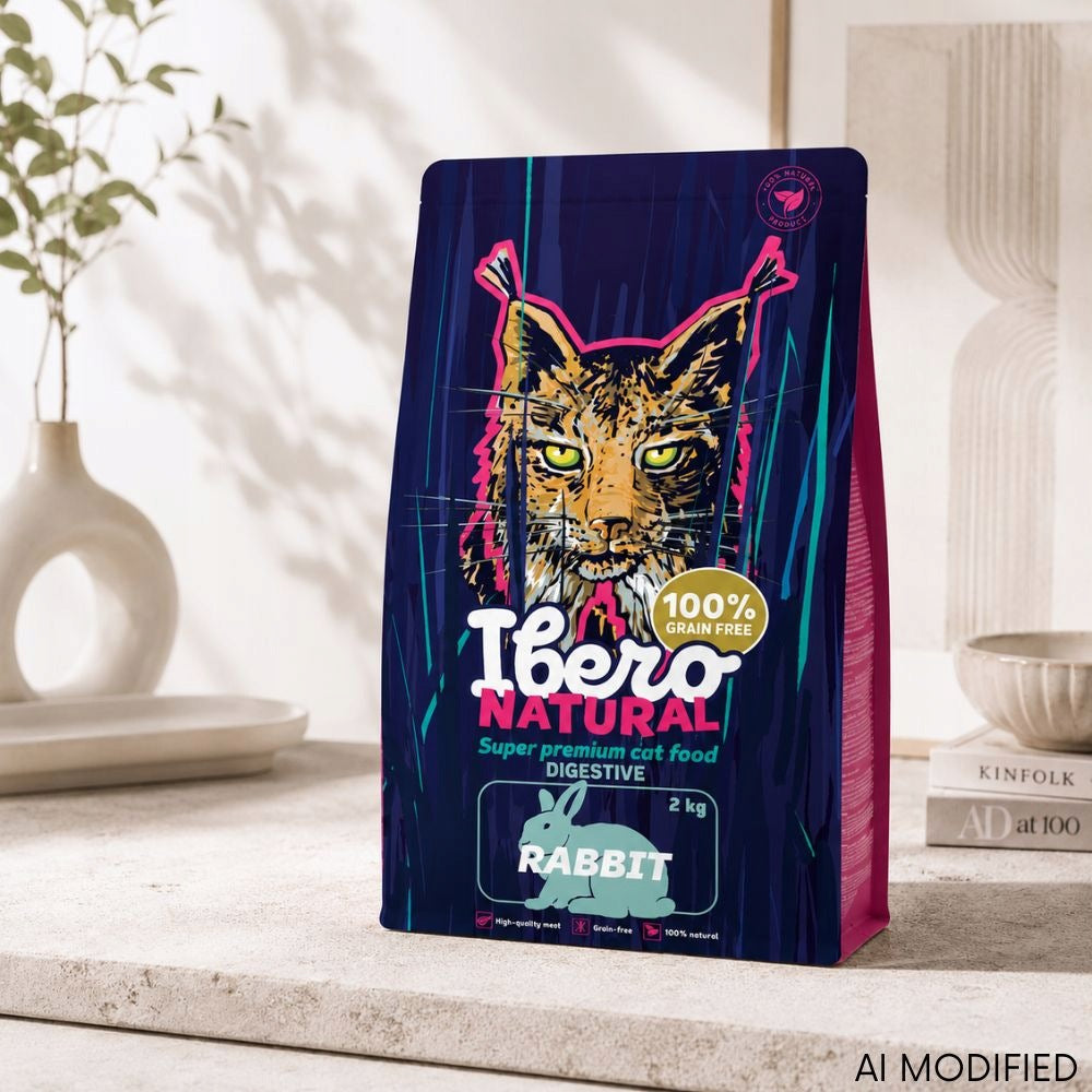Ibero Grain Free Cat Digestive Rabbit 2 kg – Dry Cat Food, Rabbit Brand Ibero