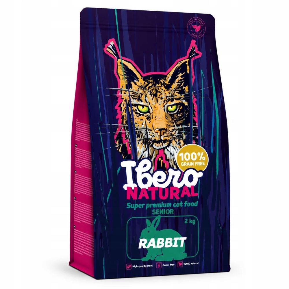 Ibero Grain Free Cat Senior Rabbit 2 kg – Grain-Free Senior Cat Food