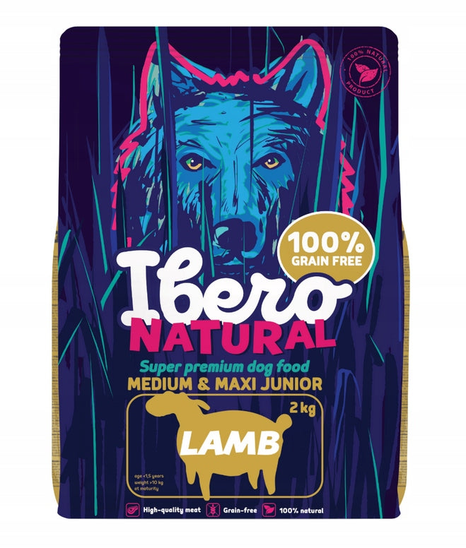 Ibero Grain Free Junior Medium & Maxi Lamb 2kg