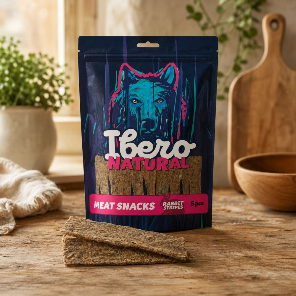 Ibero Meat Snack Rabbit Stripes 5 Pack - Natural Rabbit Strips for Dogs Manufacturer code 8594060388380