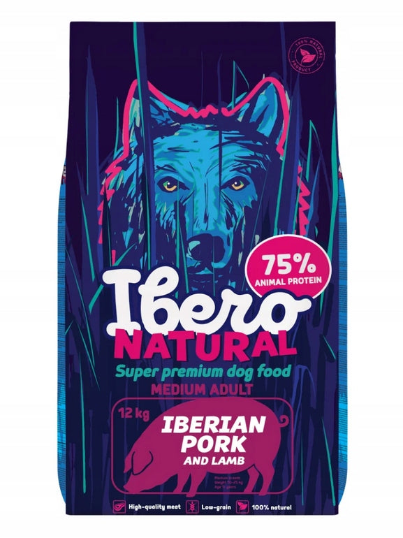 Ibero Natural Adult Medium Pork and Lamb 12kg