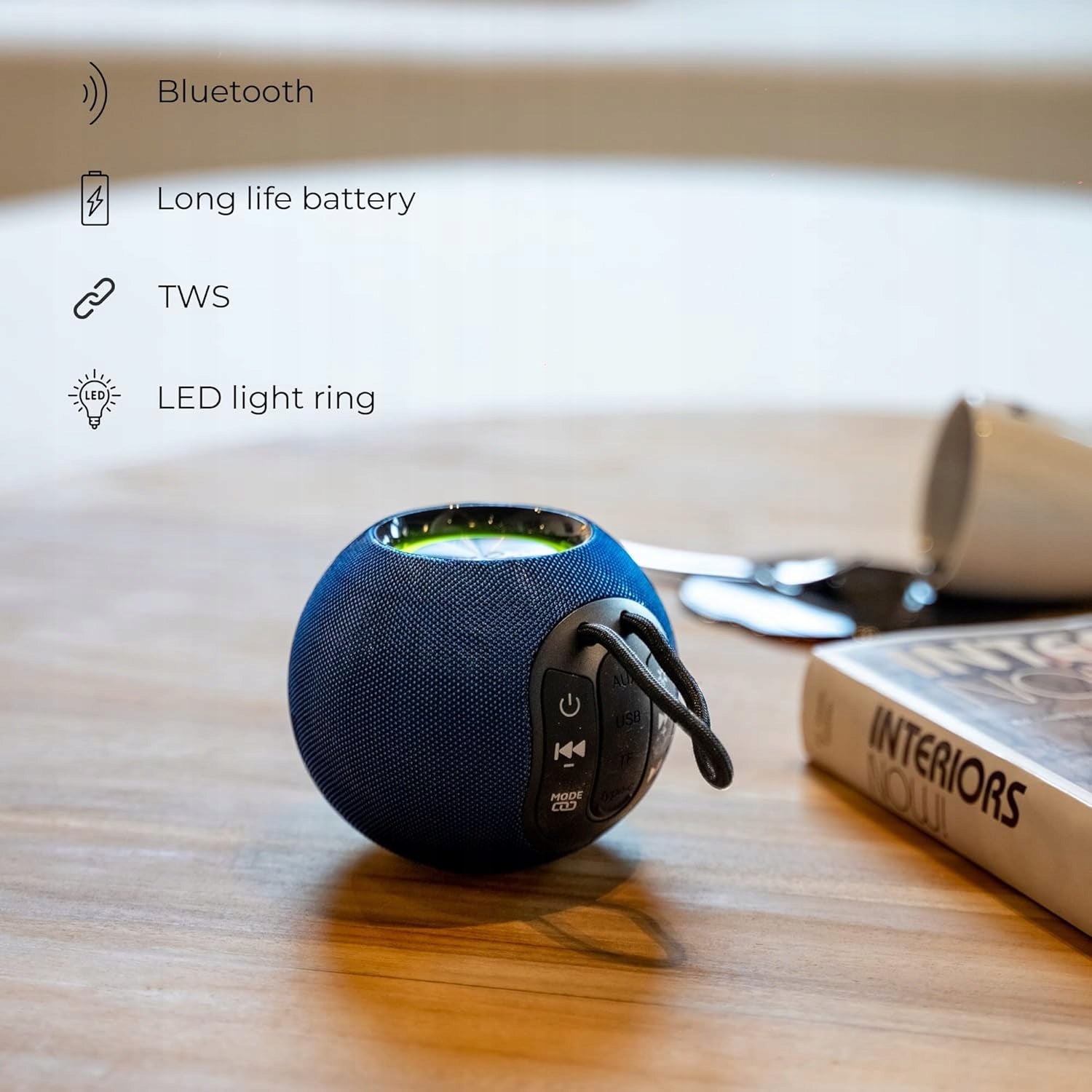 Ibiza BOOMY Waterproof Bluetooth Speaker USB Micro SD AUX LED Model other