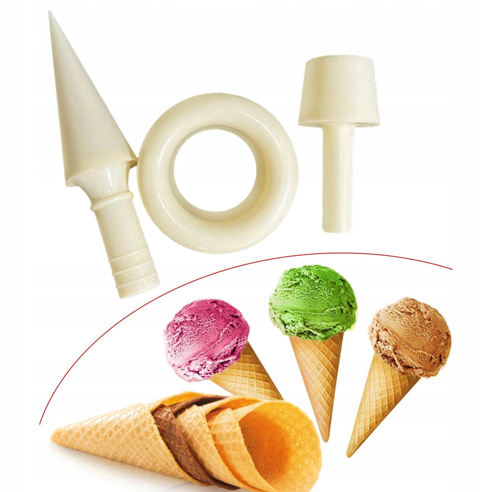 Ice Cream Cone Maker Portable Pastry Lightweight DIY Tools Making Ice 3pcs