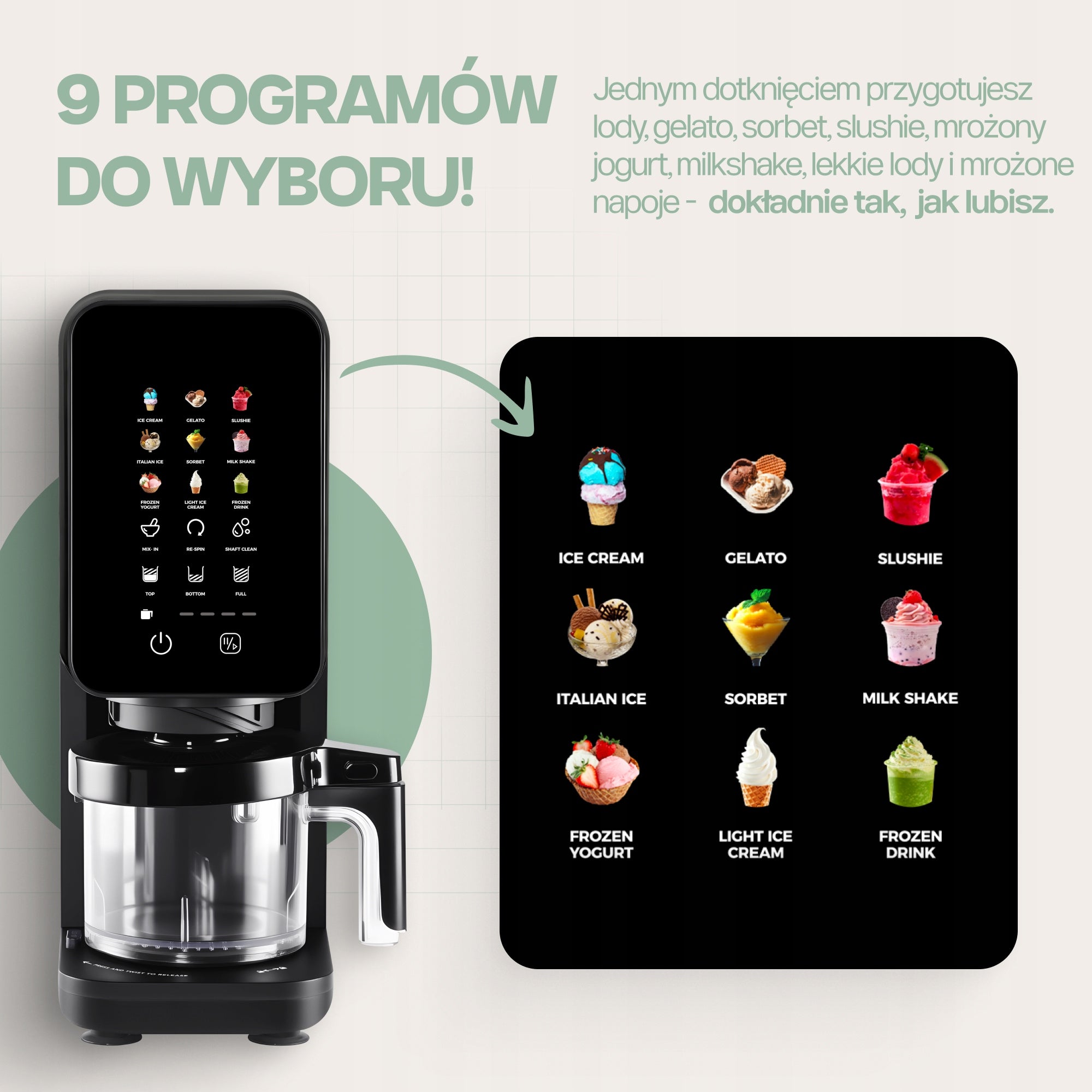 Ice Cream Maker 4Swiss IB026 FlurryKing Ice Cream Maker Shake Slushie Power 700 W