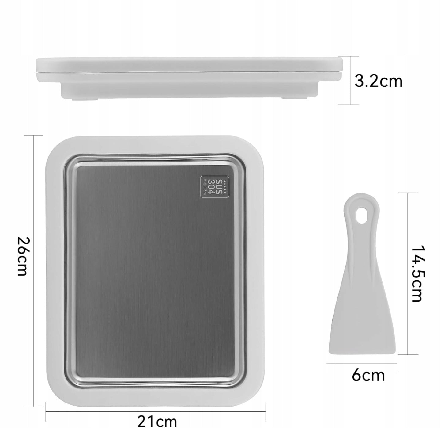 Ice Cream Thai Original Tray Ice Cream Machine ZUVE Stainless Steel LARGE XL Brand ZUVE