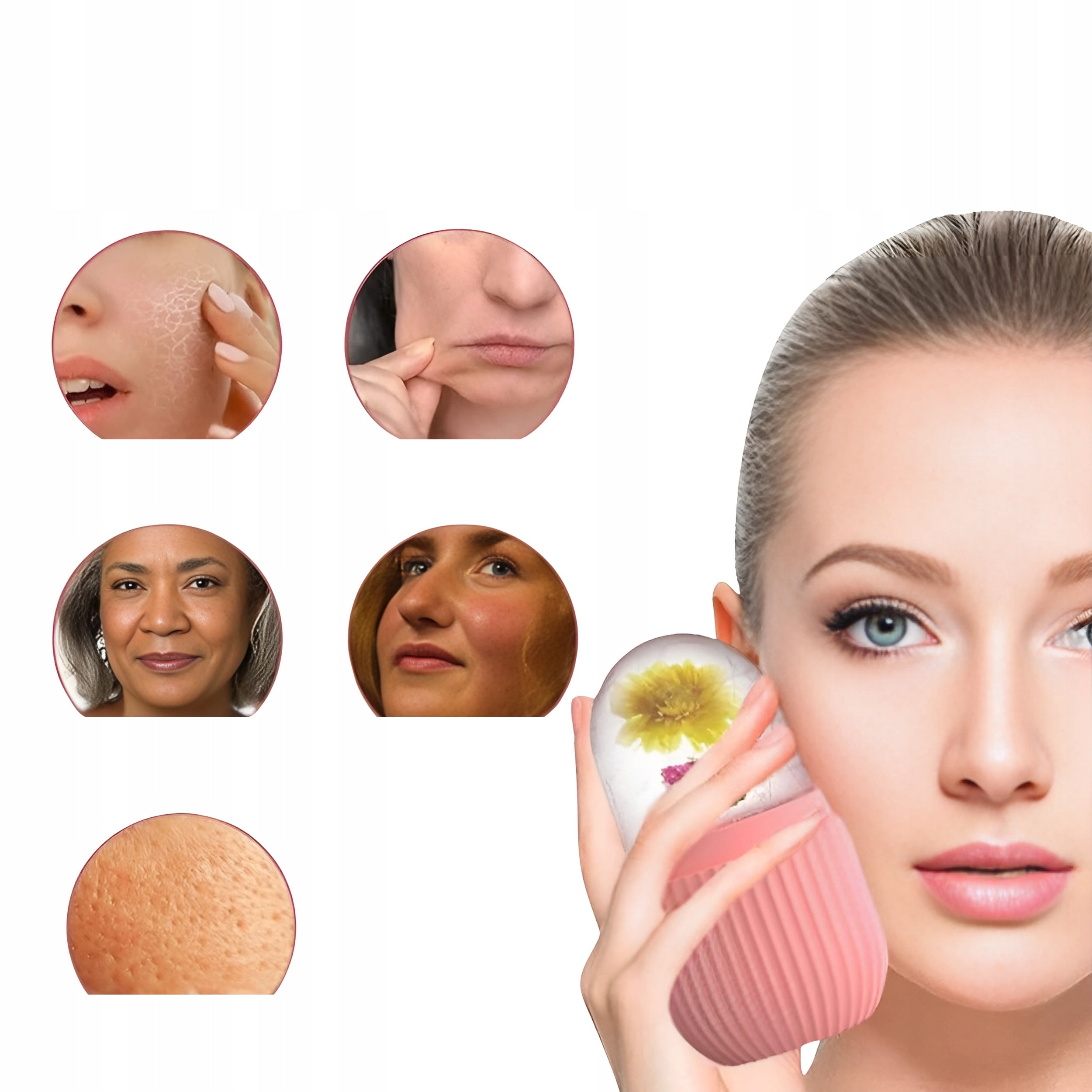 Ice Face Lifting Massager Reduces Shadows Under Eyes Cooling Packaging status original