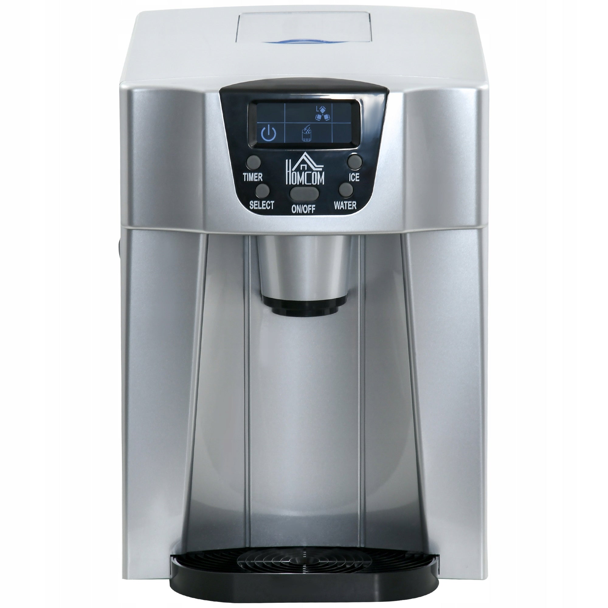 Ice Maker Ice Machine, 9 Cubes in 6-10 Min, 12kg Silver Ice Packaging status original