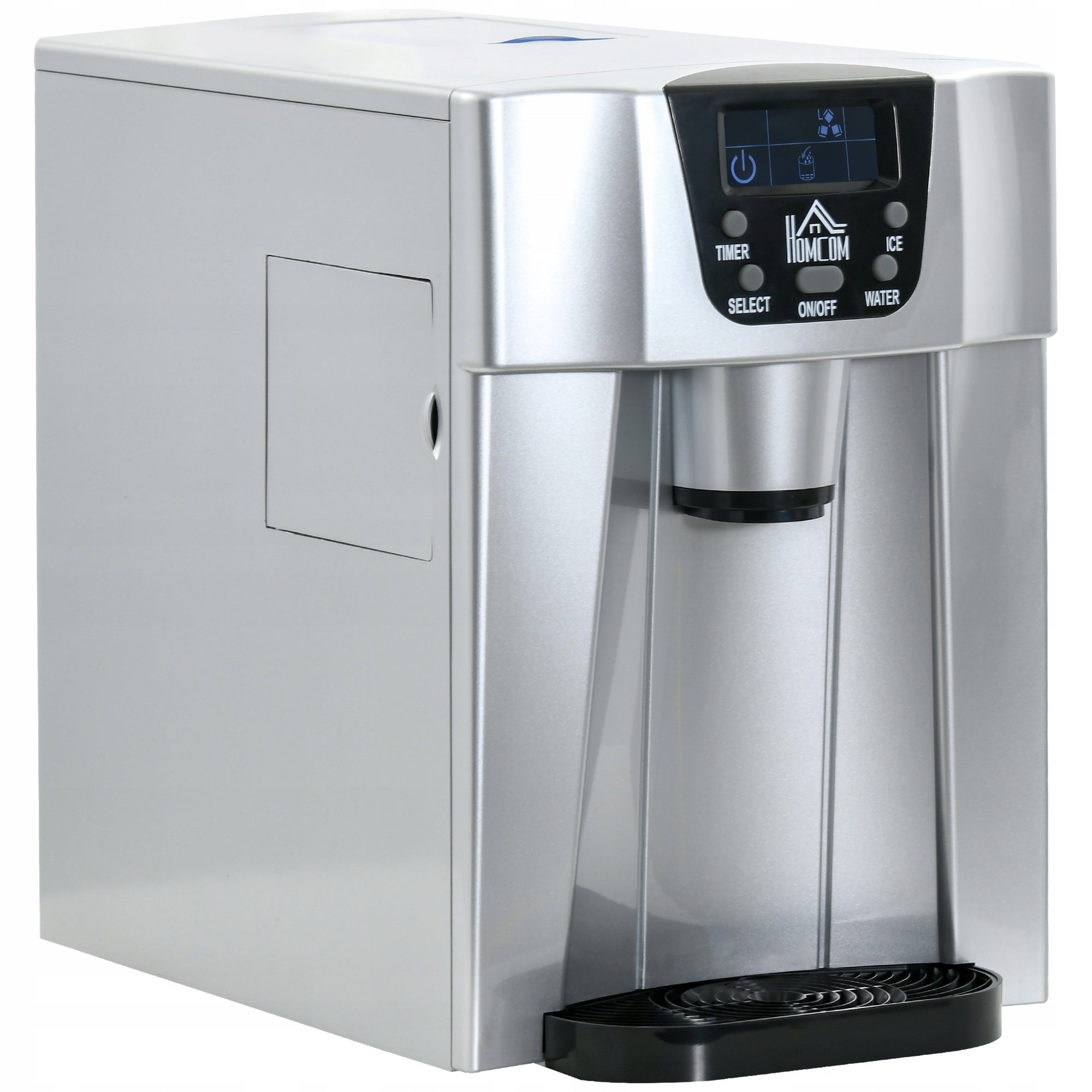 Ice Maker Ice Machine, 9 Cubes in 6-10 Min, 12kg Silver Ice