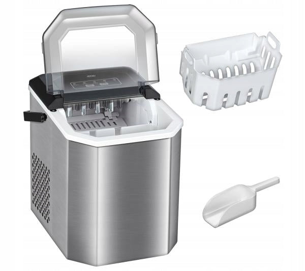 Ice Maker MPM MKD-04M 150W 1,2L 12 kg/24h Stainless Steel Silver Packaging status original