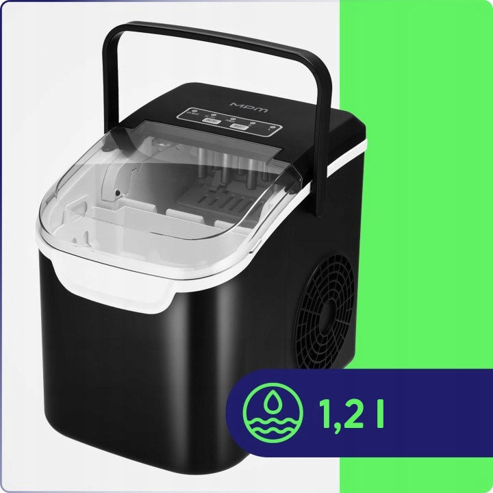 Ice Maker MPM MKD-206 black 100W Adjustable Compact Household 1,2l Brand MPM