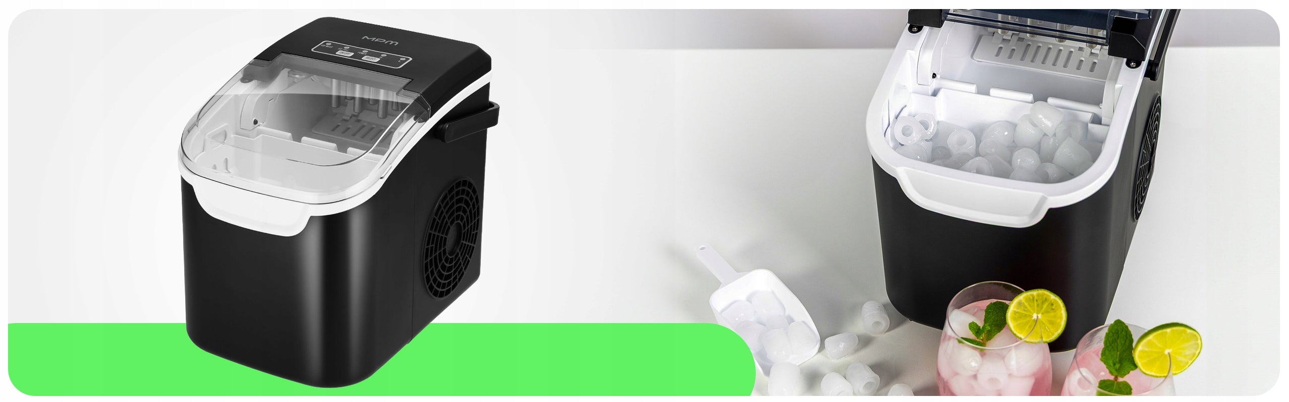 Ice Maker MPM MKD-206 black 100W Adjustable Compact Household 1,2l Manufacturer code MKD-206