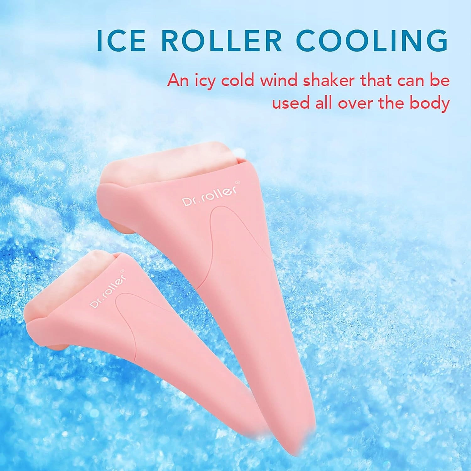 Ice Roller for face pink silicone firming roller, reduces pores Brand no brand