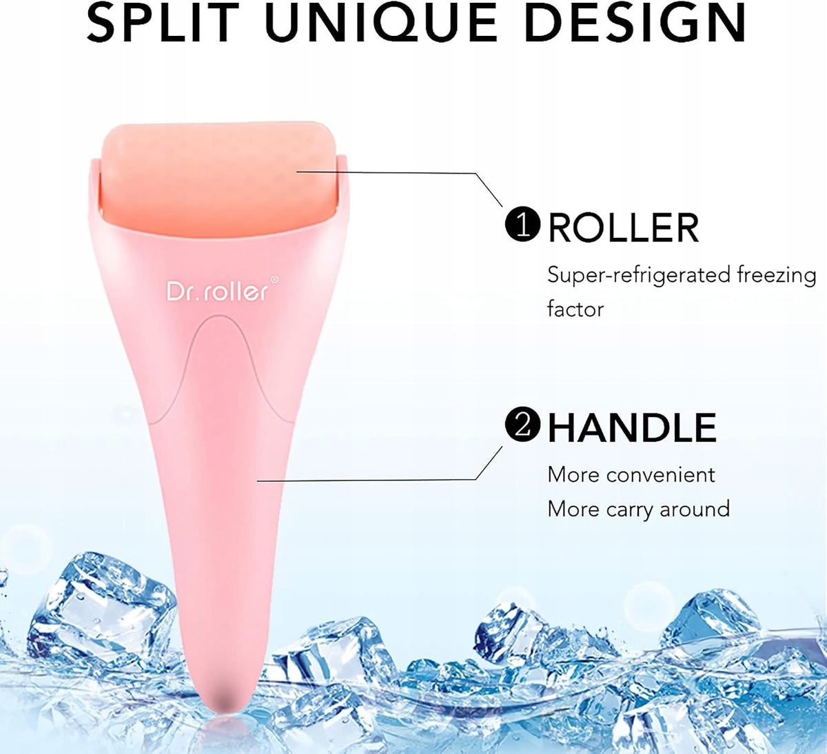 Ice Roller for face pink silicone firming roller, reduces pores Manufacturer code Mogotxa-75023123