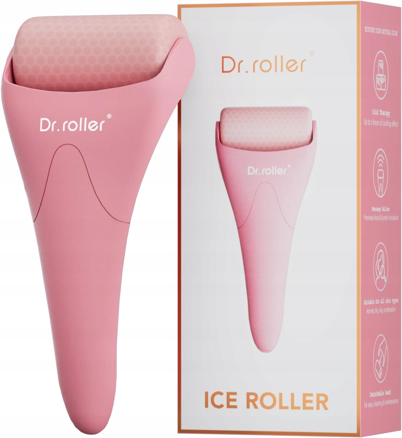 Ice Roller for face pink silicone firming roller, reduces pores
