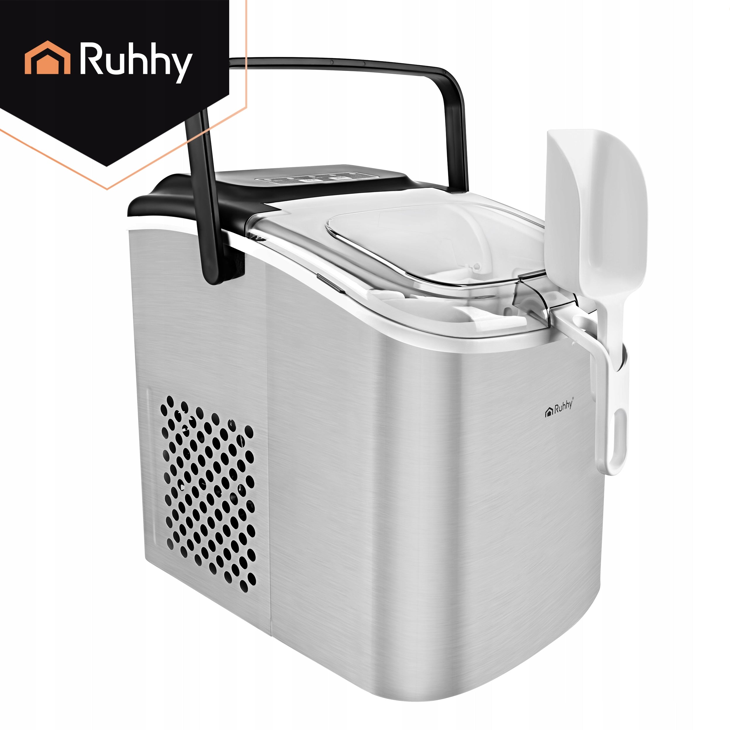 Ice maker 1,2l silver + Ruhhy spatula Water tank capacity 1.2 l