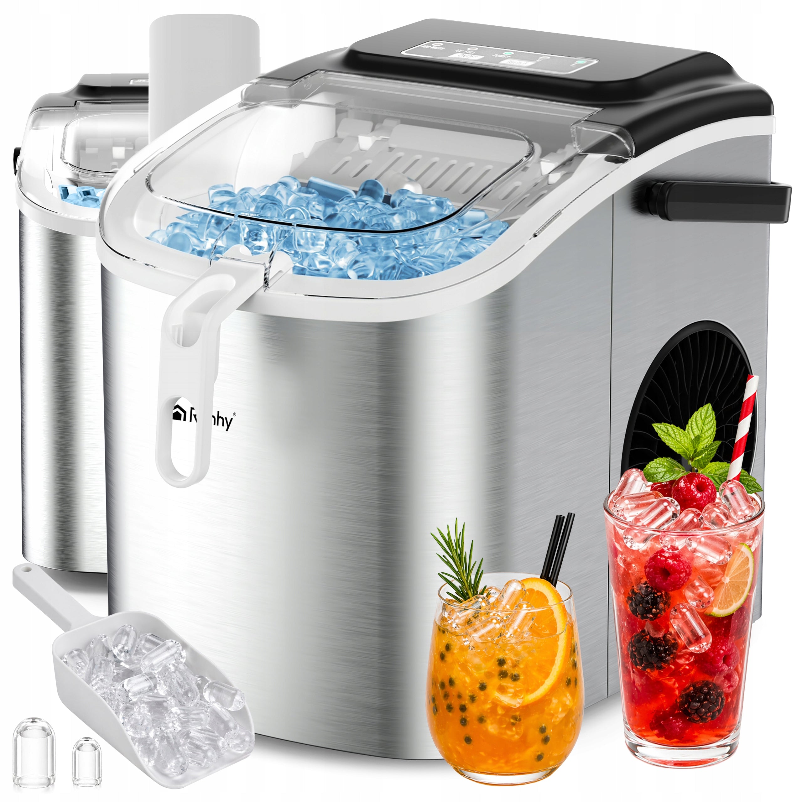 Ice maker 1,2l silver + Ruhhy spatula