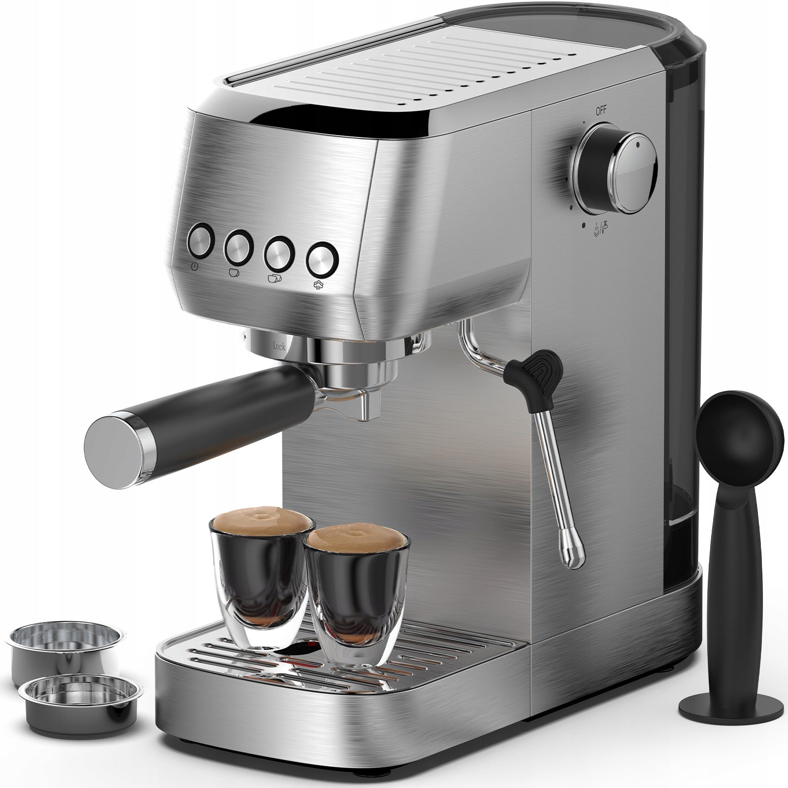 Iceagle CM1662 Espresso Machine, 20 Bar Italian Pump, Steam Wand