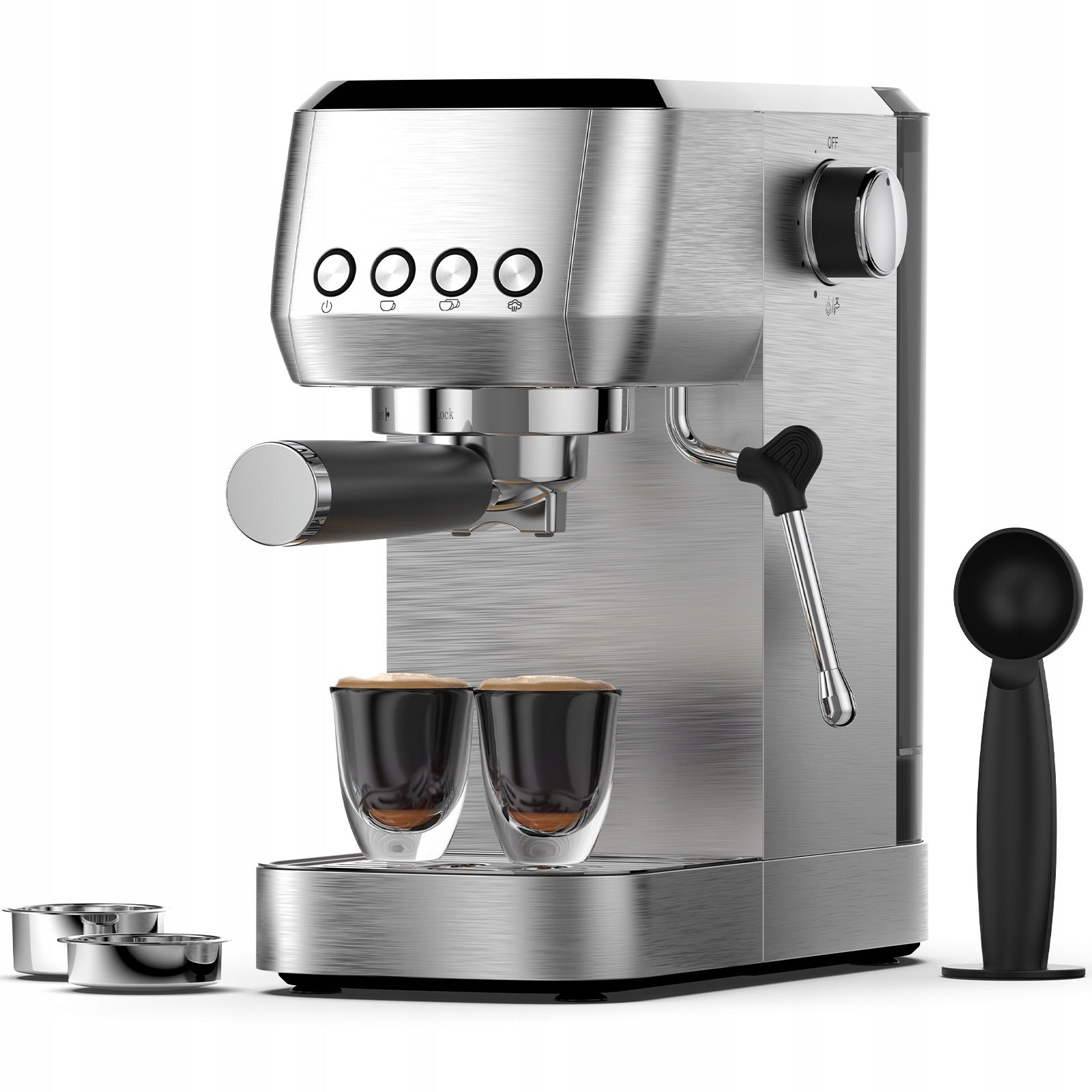 Iceagle Espresso coffee machine CM1662, 20 bar Italian pump, steam nozzle