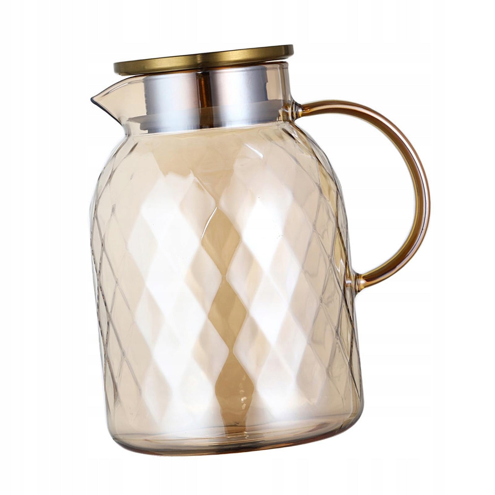 Iced Tea Pitcher Borosilicate Glass Water Kettle Heat Resistant 1.8L Packaging status original