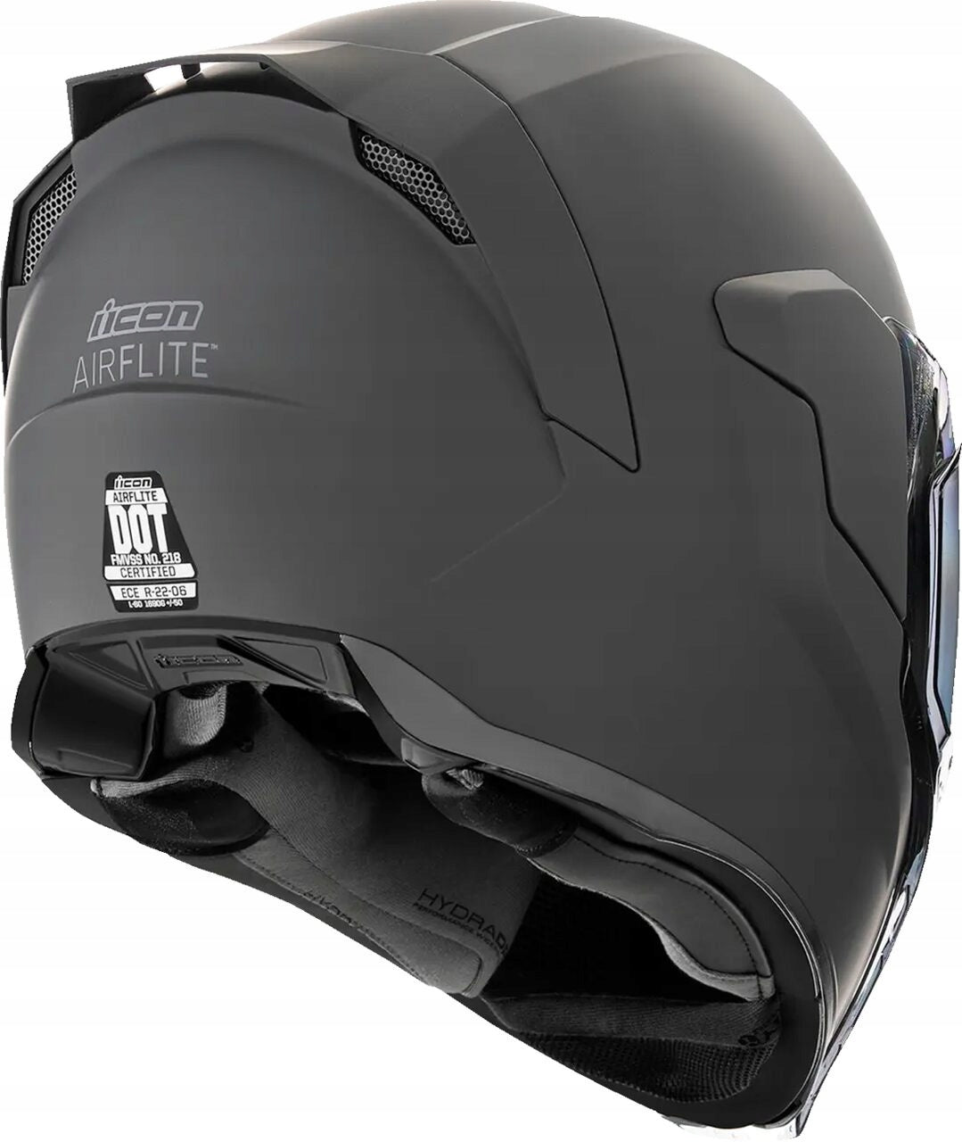 Icon Airflite Dark Helmet + Faceplate | size XS Manufacturer's catalog number 0101-16666