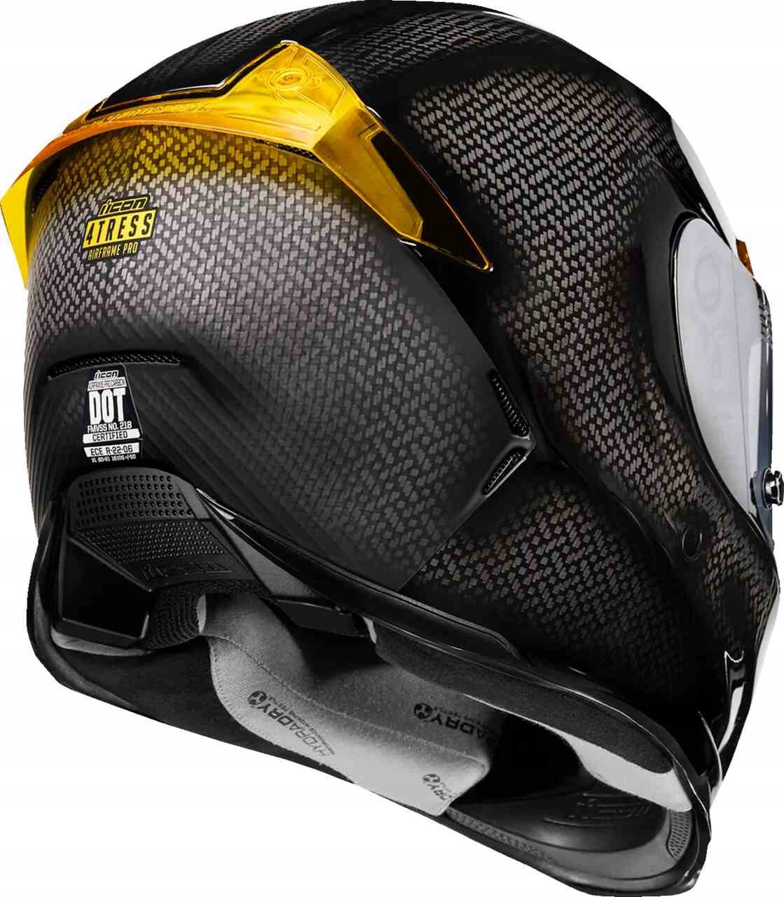 Icon Airframe Pro Carbon 4Tress Helmet Yellow L Packaging status original
