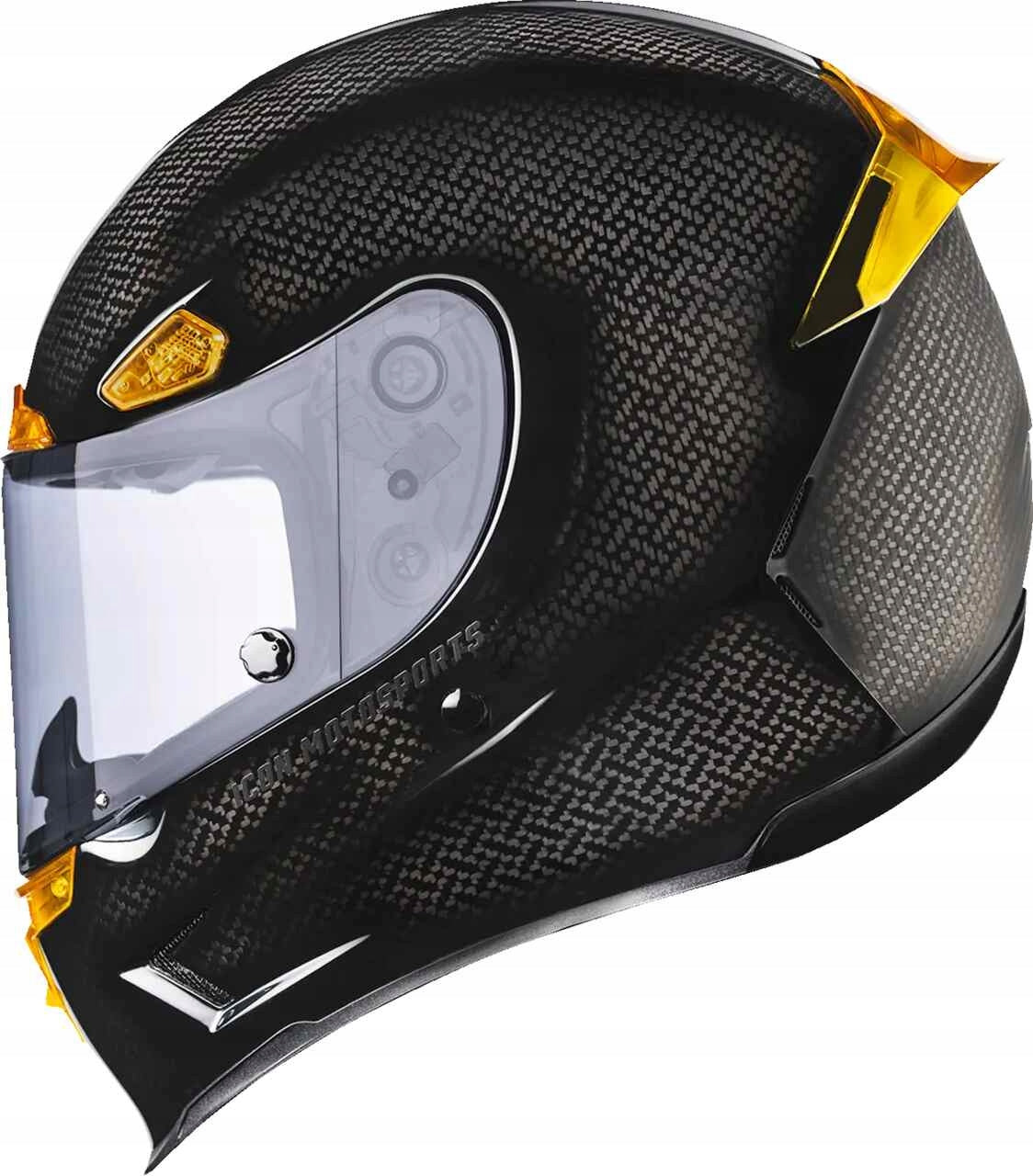 Icon Airframe Pro Carbon 4Tress Helmet Yellow L Size L
